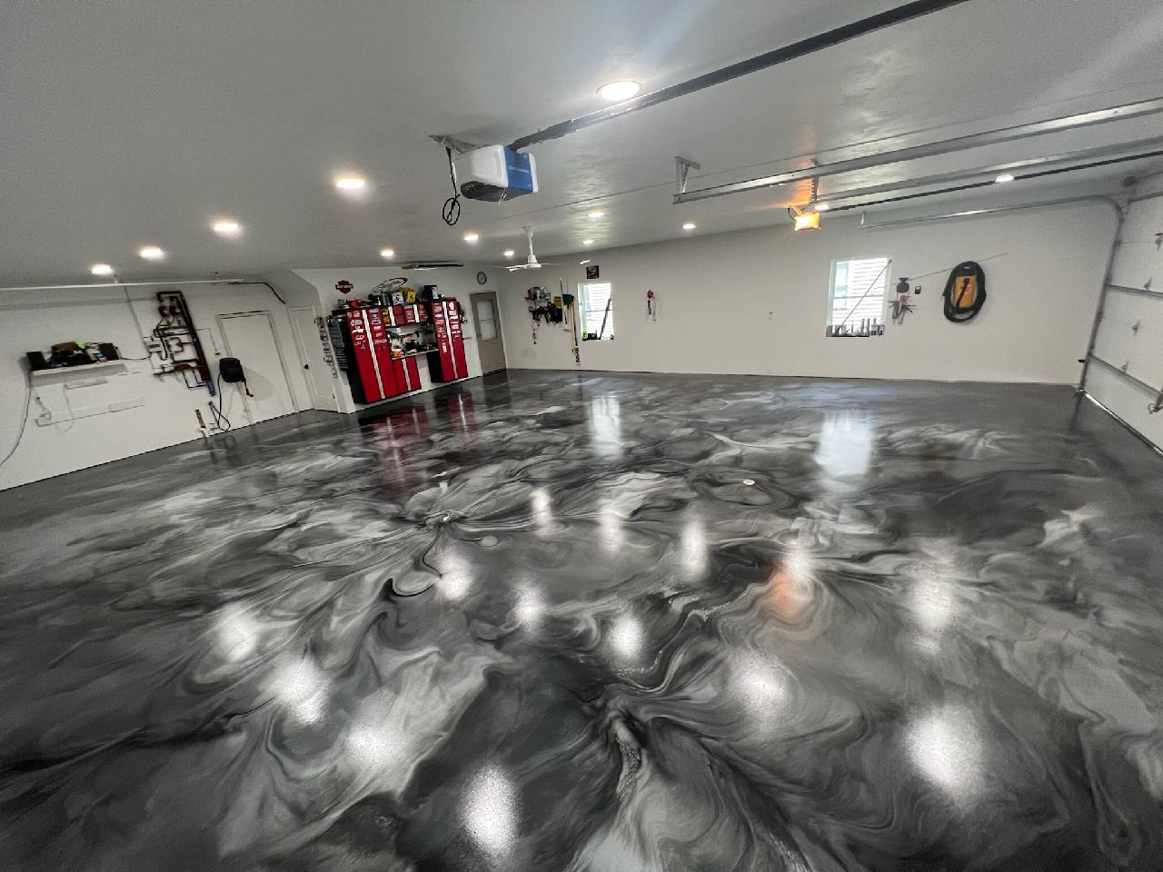 metallic floor