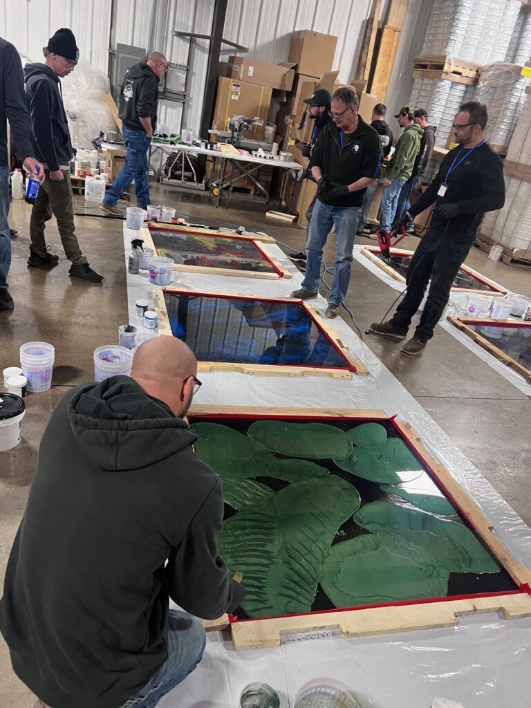 People see Metallic Floor samples